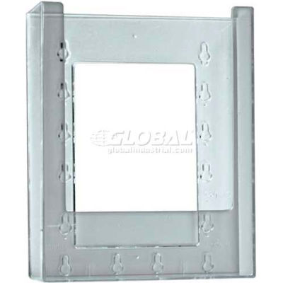 Global Approved 252329 Single Bi-Fold Wall Mount Brochure Holder, 6.25" x 7.875"