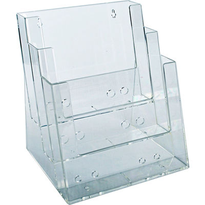 Azar Displays 252378, Three-Tier Brochure Holder, 9-1/4"W x 6"D x 13-1/4"H