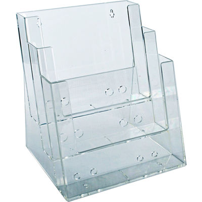 Global Approved 252378, Three-Tier Brochure Holder, 9-1/4"W x 6"D x 13-1/4"H