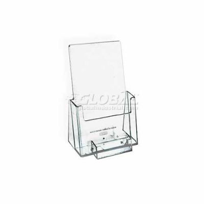 Global Approved 252922-50PK Countertop Tri-Fold Brochure Holder W/ Card Pocket
