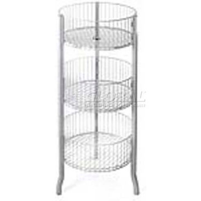 Global Approved 300703 3-Tiered Large Wire Bins, 45" OAH, Metal ,1 Piece