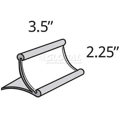 Global Approved 300884 Curved Countertop Sign Holder, 3.5" x 22.25", Metal ,1 Piece