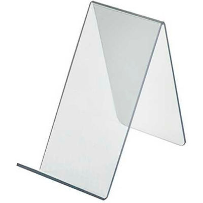 Global Approved 515425 Acrylic Easel W/ 1.75" Lip, 3.5" x 6.5", Acrylic