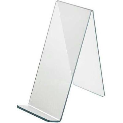 Global Approved 515445 Acrylic Easel W/ 1.75" Lip, 4.5" x 10.5", Acrylic