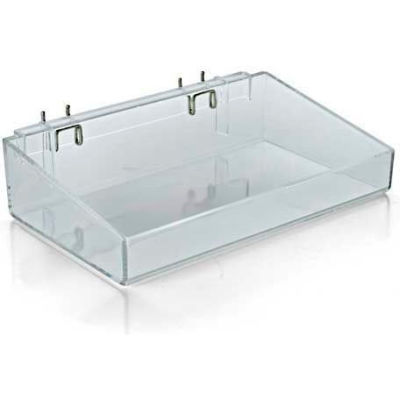 Global Approved 556085 12" Wide Open Tray, 3" High, Clear