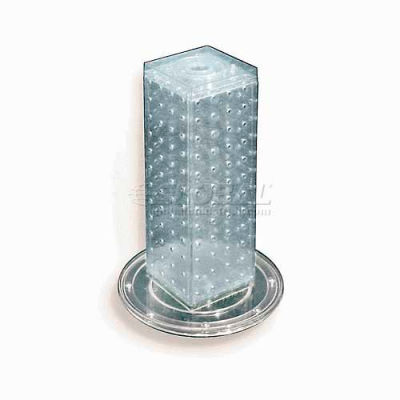 Global Approved 700220-CLR 12" Pegboard Revolving Countertop Display, 4-Sided, Clear ,1 Piece