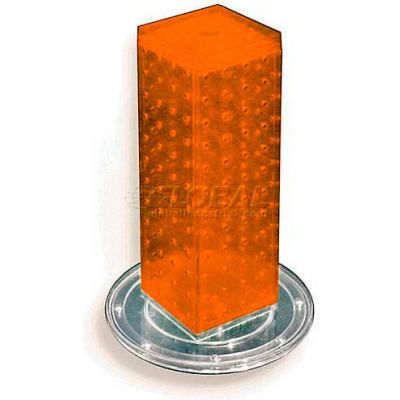 Global Approved 700220-ORG 12" Pegboard Revolving Countertop Display, 4-Sided, Orange ,1 Piece