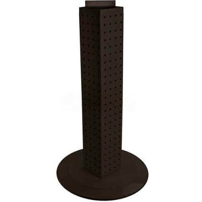 Global Approved 700222-BLK 24" Pegboard Revolving Countertop Display, 4-Sided, Black Solid ,1 Piece