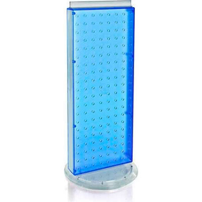 Global Approved 700508-BLU Revolving Pegboard Countertop Display Unit, 8" x 20", Blue ,1 Piece