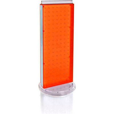 Global Approved 700508-ORG Revolving Pegboard Countertop Display Unit, 8" x 20", Orange ,1 Piece
