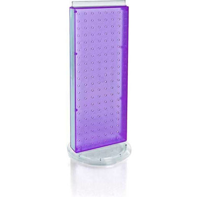 Global Approved 700508-PUR Revolving Pegboard Countertop Display Unit, 8" x 20", Purple ,1 Piece