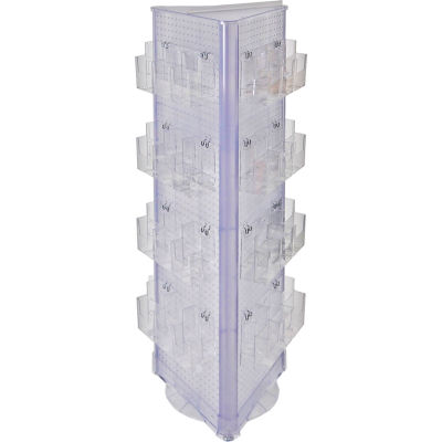 Azar Displays 700640-CLR, Three-Sided Brochure Holder, 16"W x 16"D x 61"H