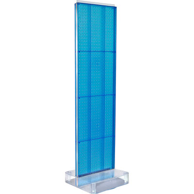 Azar Displays 700770-BLU, Two-Sided Pegboard Floor Display W/ Studio Base, 17"W x 17"D x 60"H
