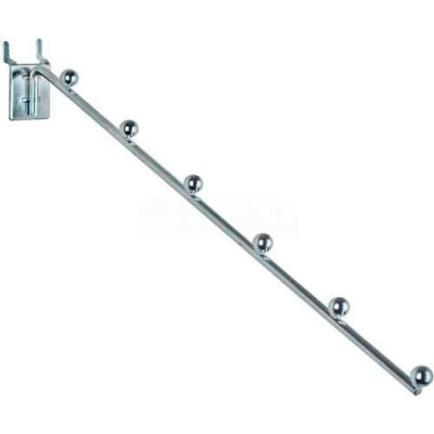 Global Approved 700850 6-Station Waterfall Hook For Pegboard/Slatwall 13.5" Long Chrome