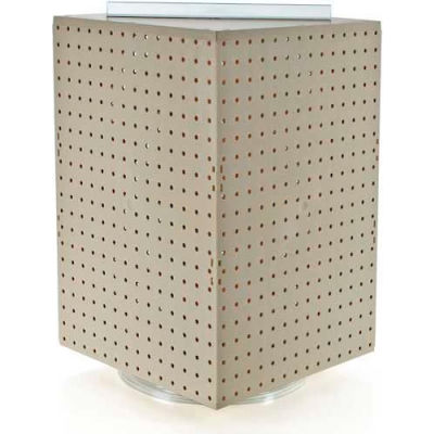 Global Approved 701414-ALM Interlocking Pegboard Countertop Display 14" x 20" Almond Solid 1 Piece