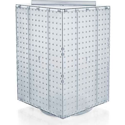 Global Approved 701414-CLR Interlocking Pegboard Countertop Display 14" x 20" Clear Opaque 1 Piece