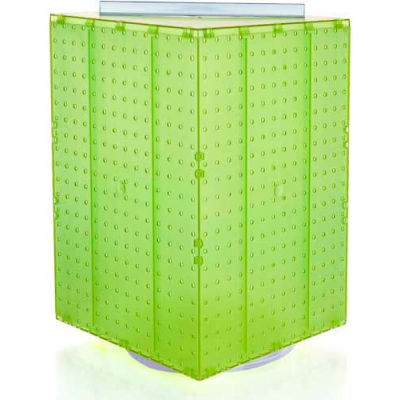 Global Approved 701414-GRE Interlocking Pegboard Countertop Display 14" x 20" Green Opaque 1 Piece