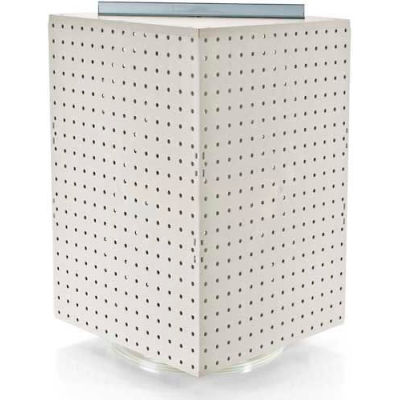 Global Approved 701414-WHT Interlocking Pegboard Countertop Display, 14" x 20", White Solid ,1 Piece