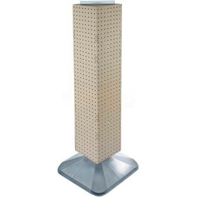 Global Approved 703387-ALM 4-Sided Interlocking Pegboard Display, 8" x 40", Almond Solid ,1 Piece