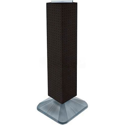 Global Approved 703387-BLK 4-Sided Interlocking Pegboard Display, 8" x 40", Black Solid ,1 Piece