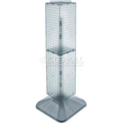 Global Approved 703387-CLR 4-Sided Interlocking Pegboard Display, 8" x 40", Clear Opaque ,1 Piece