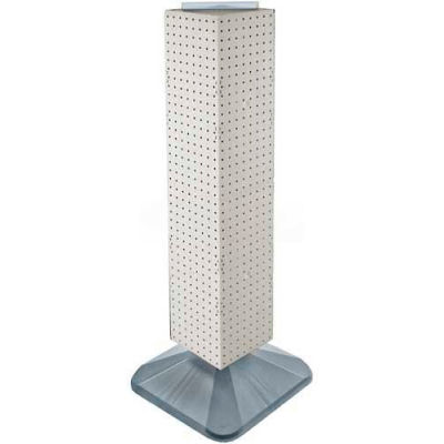 Global Approved 703387-WHT 4-Sided Interlocking Pegboard Display, 8" x 40", White Solid ,1 Piece