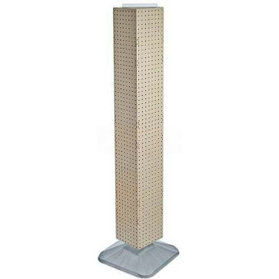 Global Approved 703389-ALM 4-Sided Interlocking Pegboard Display, 8" x 60", Almond Solid ,1 Piece