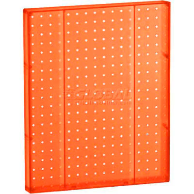 Global Approved 771620-ORG Pegboard Wall Panel, 16" x 20", Orange Opaque