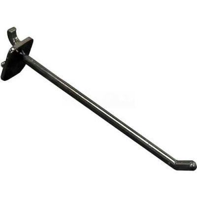Global Approved 800006-B 6" Opaque Plastic Pegboard Locking Hook, Black