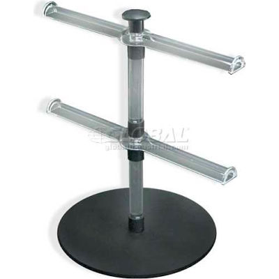 Global Approved 900046 2-Tiered Bracelet/Necklace Display Countertop Display, 13" High, 9" Base