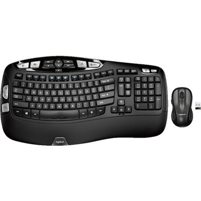 Logitech 920-002555 MK550 Wireless Wave Keyboard and Mouse Combo, Black