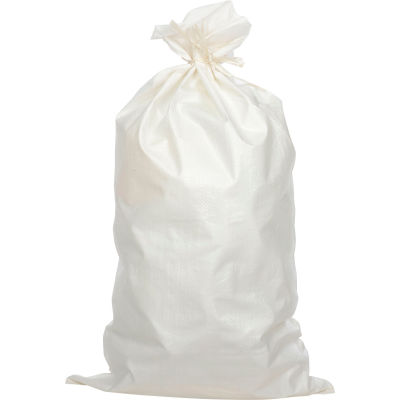 ComfitWear® Poly Sandbags, 15'' x 27'', 55 lb. Bag, White - Pkg Qty 20