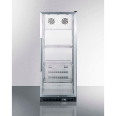 Summit SCR1156 - Beverage Merchandiser, Full-Size, Glass Door, Lock, Slim Width