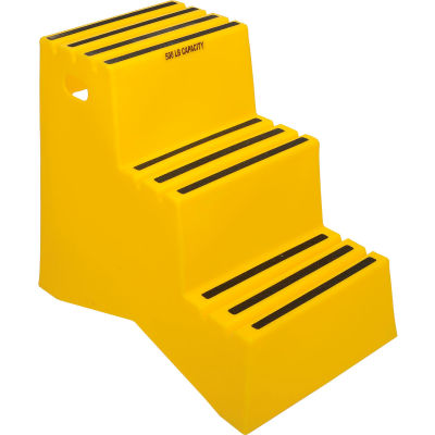 3 Step Plastic Step Stand - Yellow 22-1/2"W x 33-1/2"D x 29-1/2"H - ST327-14