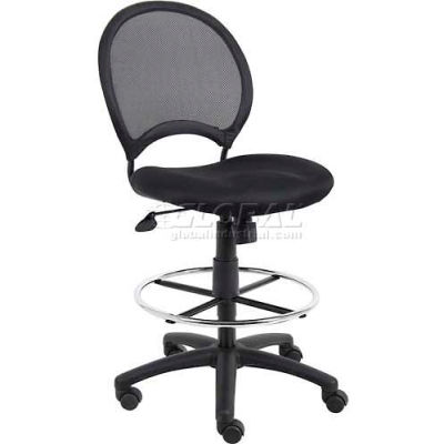 Boss Mesh Drafting Stool - Fabric - Black