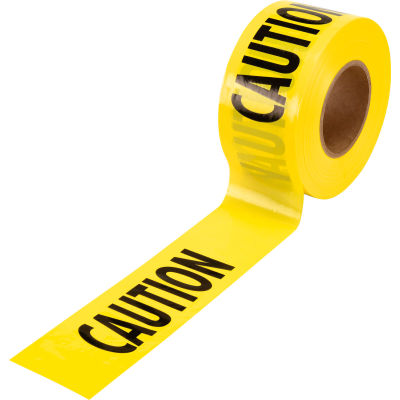 Empire® Economy Caution Barricade Tape, 3" x 1000 ft, Yellow/Black