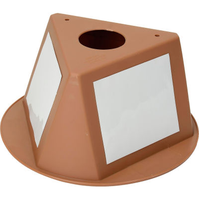 Inventory Control Cone, 3 Sided with Dry Erase Decals - Tan