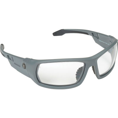 Ergodyne® Skullerz® Odin Safety Glasses, Clear Lens, Matte Gray Frame
