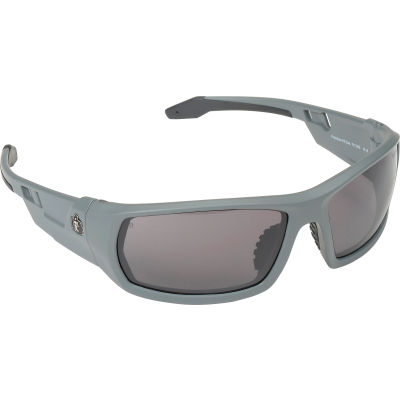 Ergodyne® Skullerz® Odin Safety Glasses W/Fog-Off, Smoke AF Lens, Matte Gray Frame