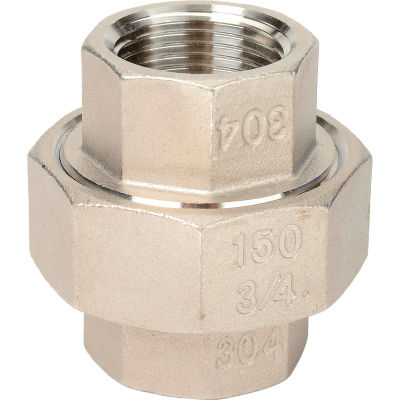 3/4 In. 304 Stainless Steel Union - FNPT - Class 150 - 300 PSI - Import