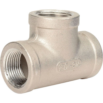 3/4 In. 304 Stainless Steel Tee - FNPT - Class 150 - 300 PSI - Import