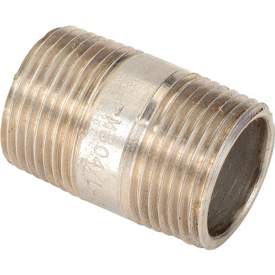 3/4 In. X 1-1/2 In. 304 Stainless Steel Pipe Nipple - 16168 PSI - Sch. 40 - Domestic
