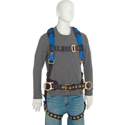 FallTech® 7073LX Foreman 3-D Full Body Harness, 3 D-rings, Size L/XL