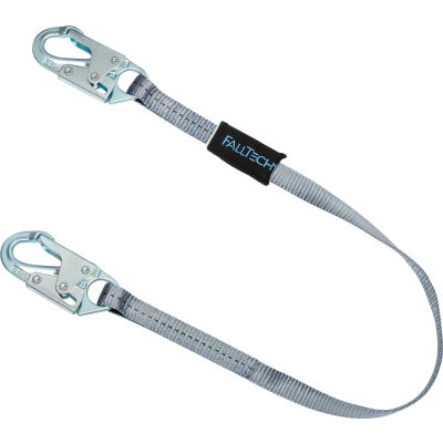 FallTech® 8204 4' Restraint Lanyard, Single Leg, with 2 Snap Hooks