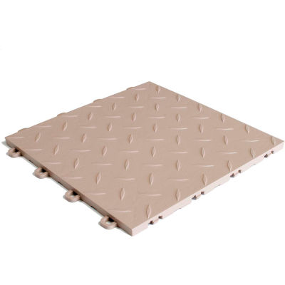 garage flooring interlocking tiles beige tile block globalindustrial diamond pattern