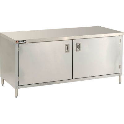 Aero Manufacturing 4TGOHD-2448 48"W x 24"D Economy Flat Top Cabinet, Hinged Doors, Galv.