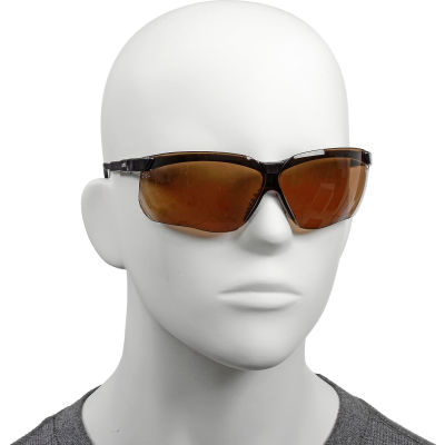 Uvex® S3201HS Genesis Anti Fog Safety Glasses, Black Frame, Espresso HS Lens