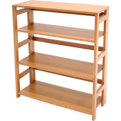 34x30 Flip Flop Bookcase - Medium Oak