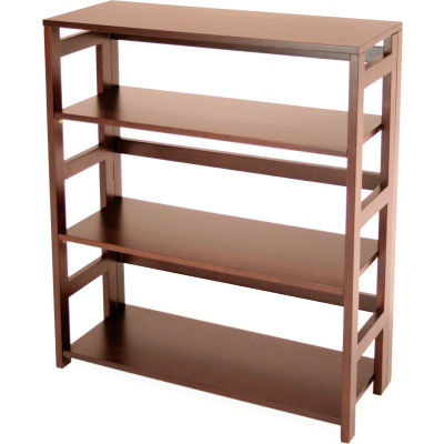 34x30 Flip Flop Bookcase - Mocha Walnut