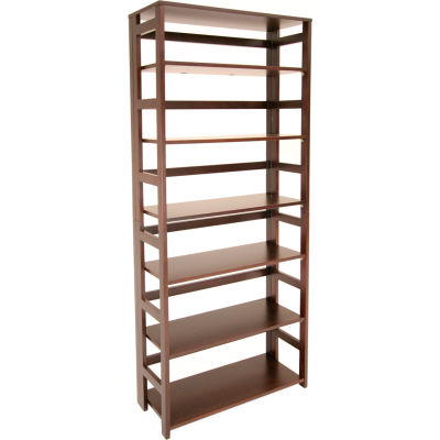 67x30 Flip Flop Bookcase - Mocha Walnut